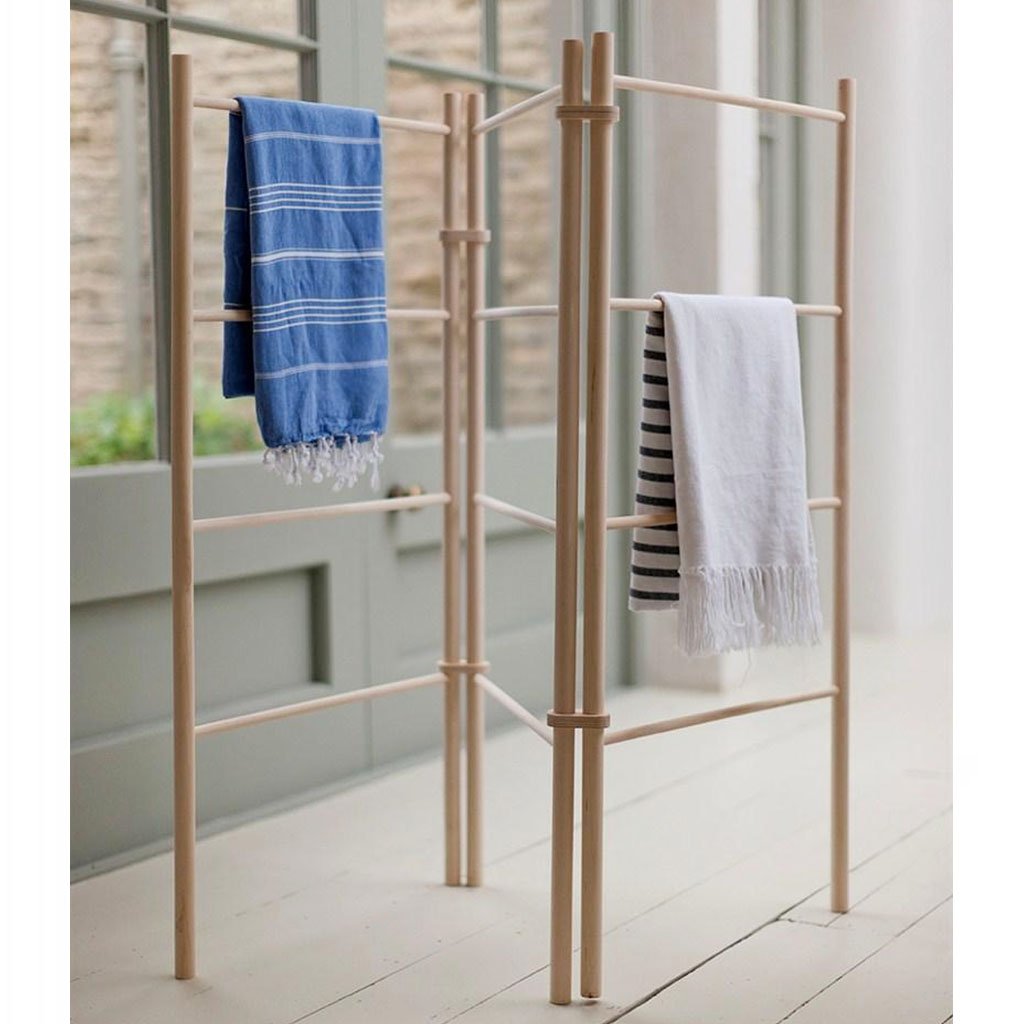 Torkställning i trä zig-zag