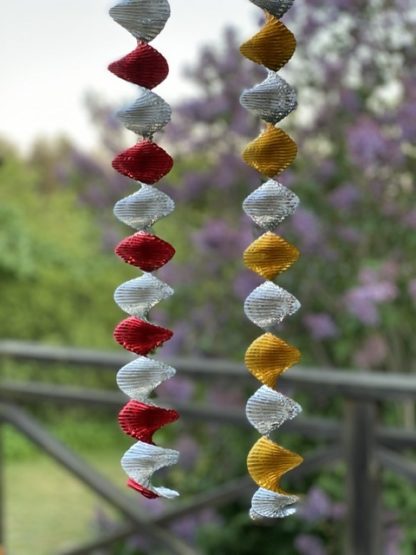 Virvateller 2-pack röd/guld