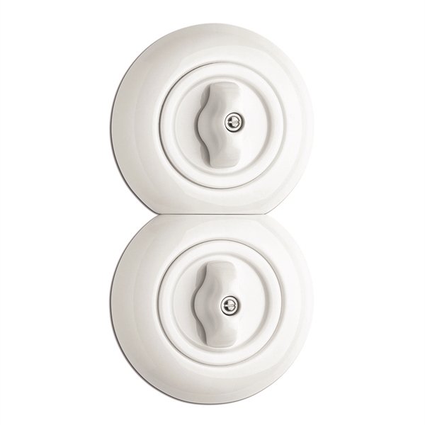 Vridströmbrytare vit