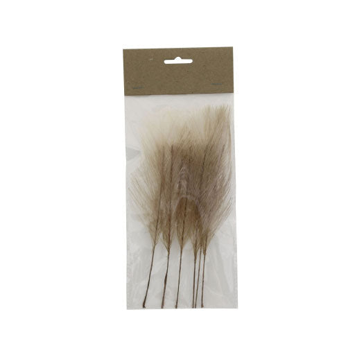 Tygfjäder 5-p Beige