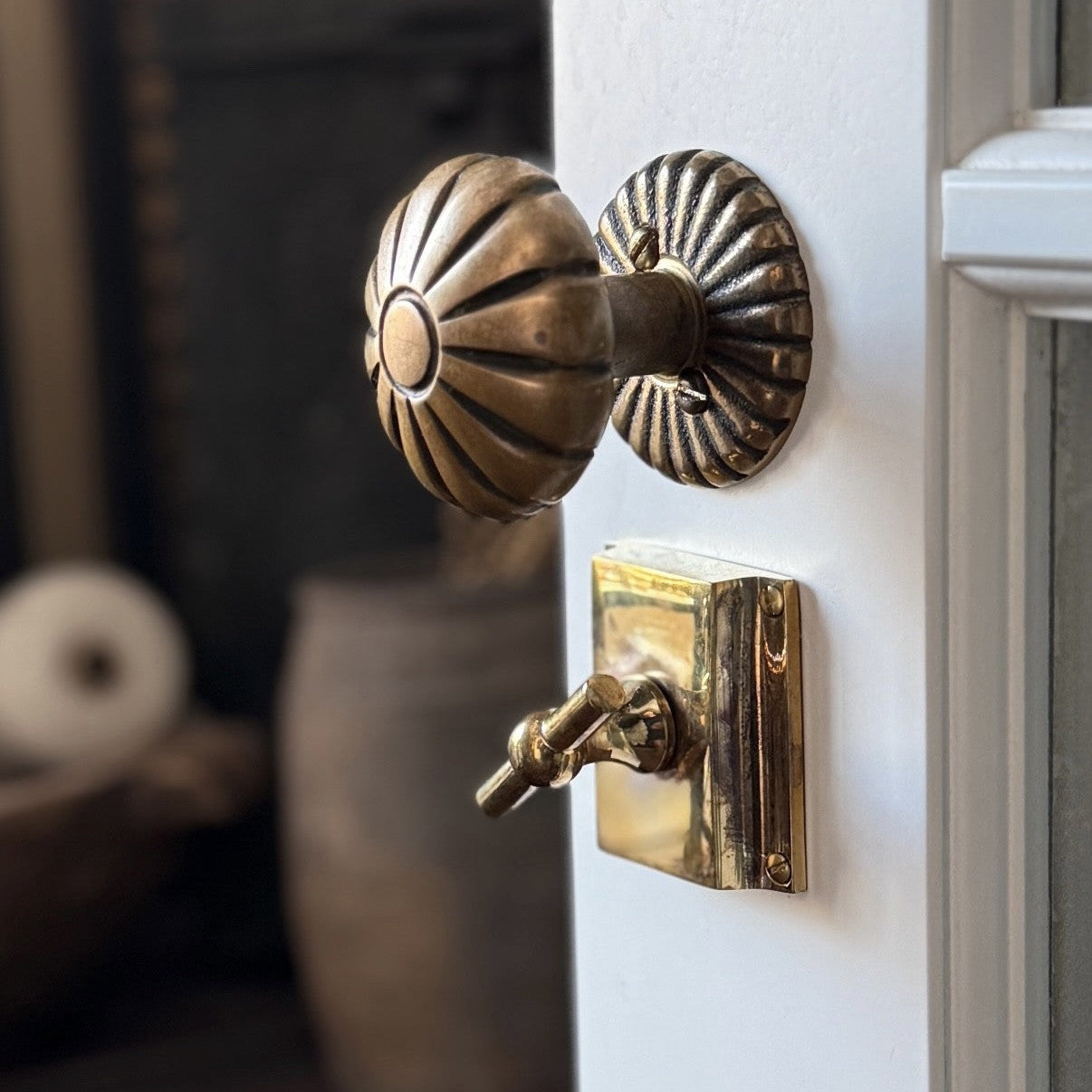 Toalettlås Mässing