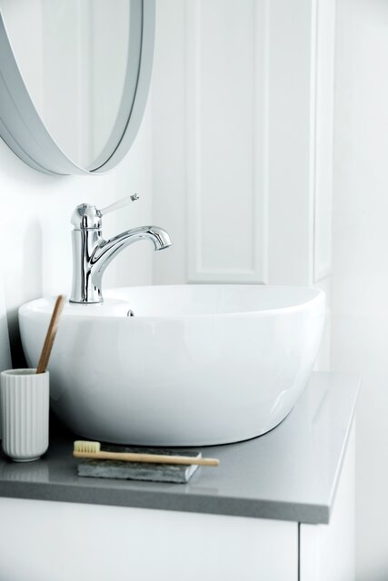 Tvättställsblandare Damixa Tradition krom engreppsblandare