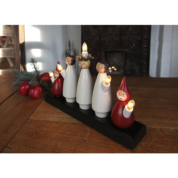 Adventsleuchter, Lucia-Chor mit Elfen