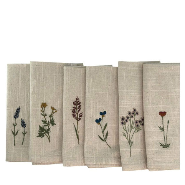 Tygservett Sommarblommor