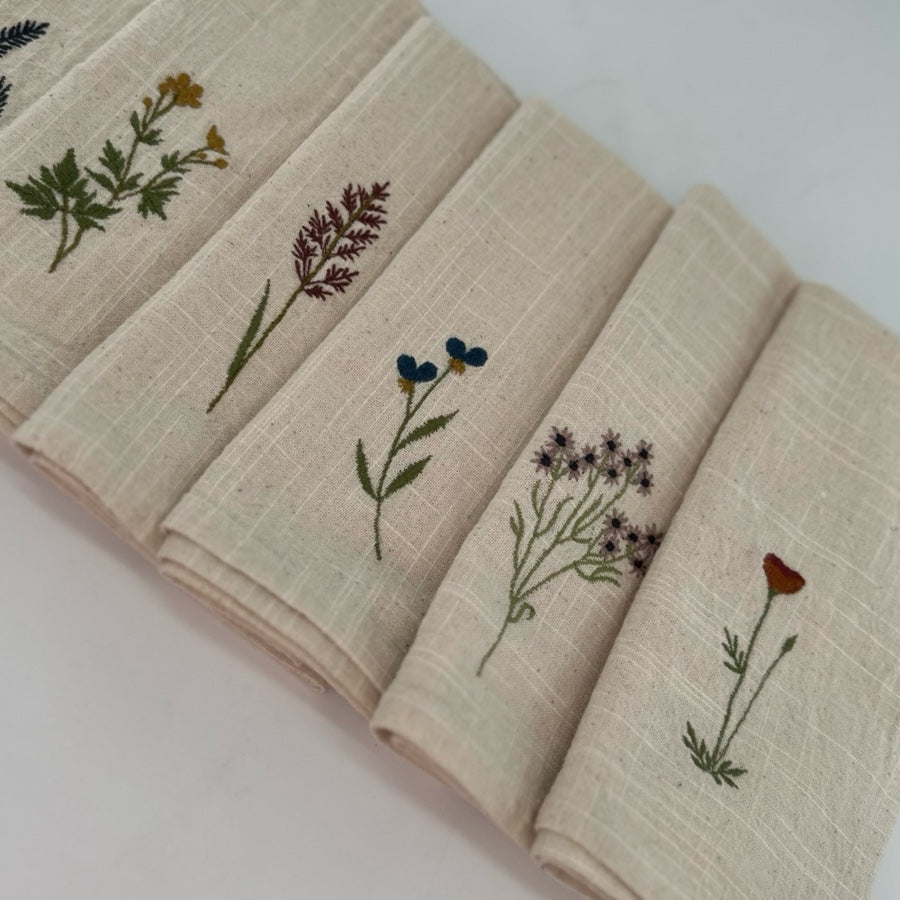 Tygservett Sommarblommor