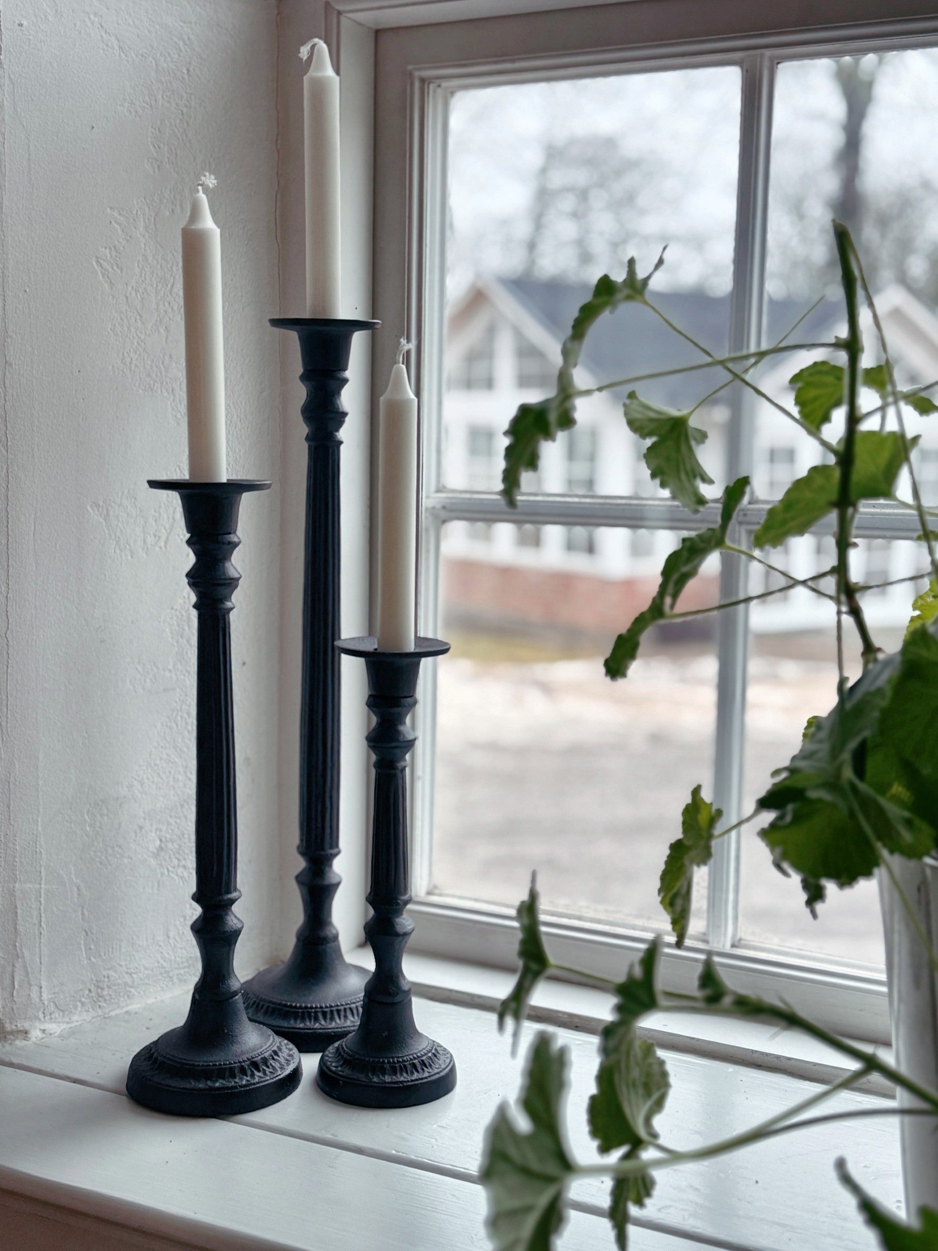 Ljusstake gjutjärn hög