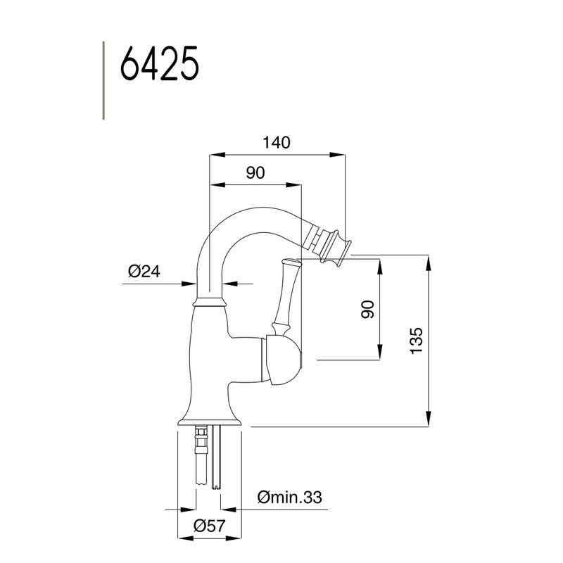 Bidéblandare Denver krom