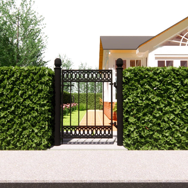 Bollerup måttanpassad enkelgrind med stolpar