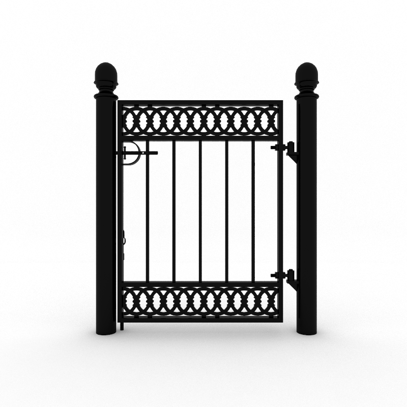 Bollerup måttanpassad enkelgrind med stolpar