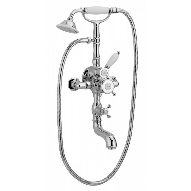 badkarsblandare med termostat i krom