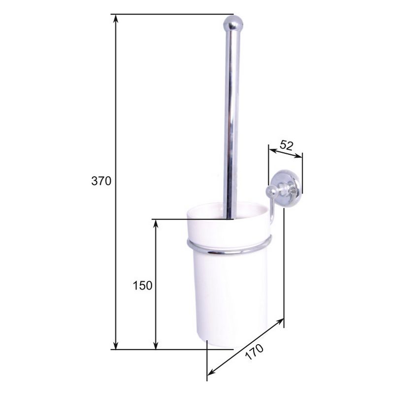 Haga Toilettenbürste mit Chromhalter