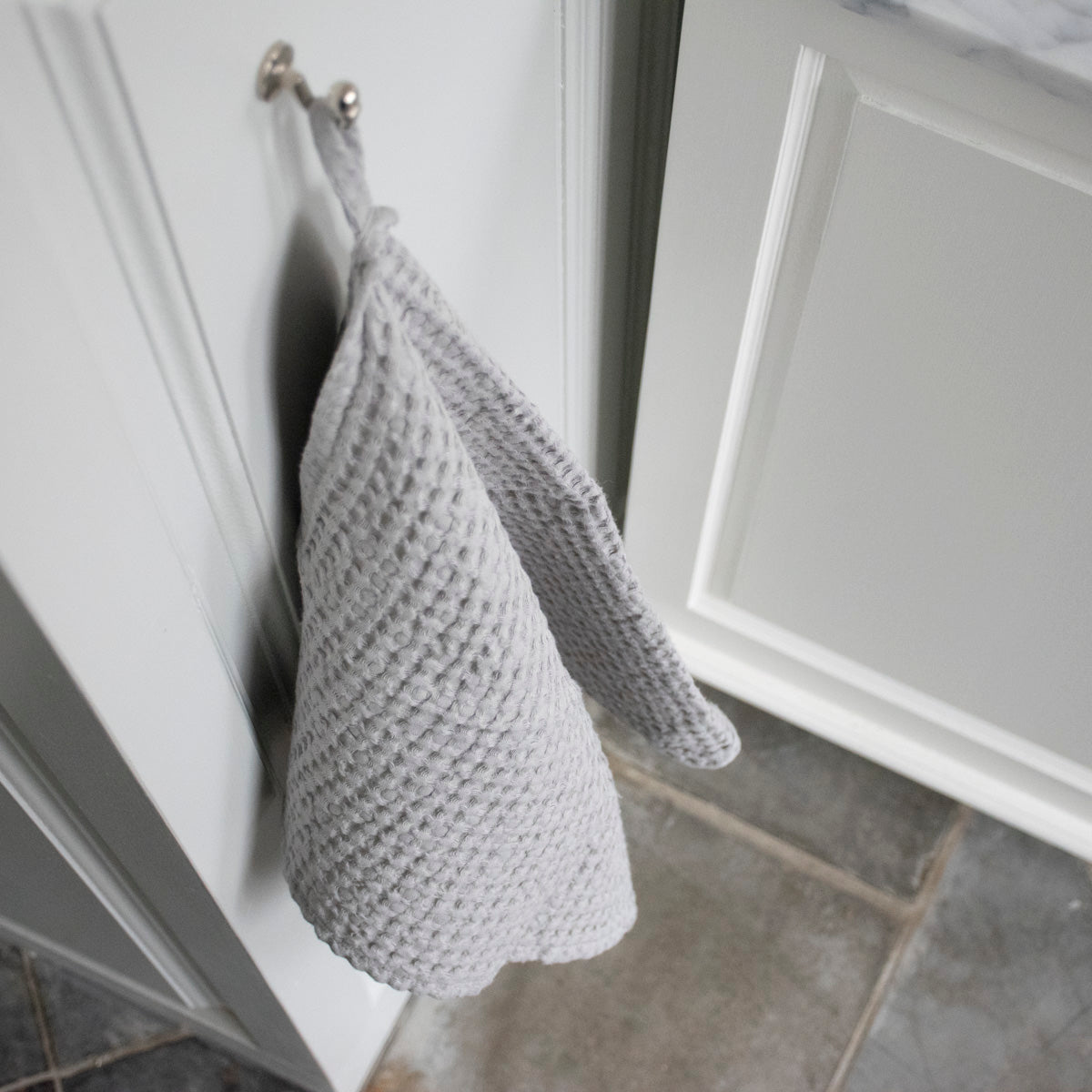 Waffel-Badetuch Sandhammaren hellgrau 100x140 cm