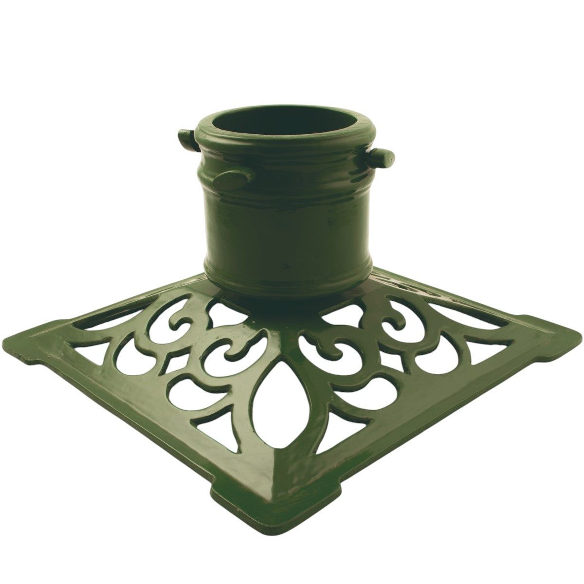 Julgransfot Eva grön aluminium