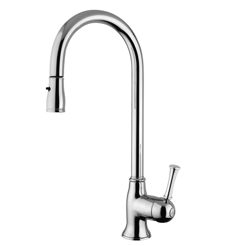 köksblandare i krom med utdragbar minidusch