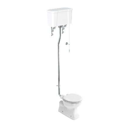 Højtskydende toilet Burlington S-lås