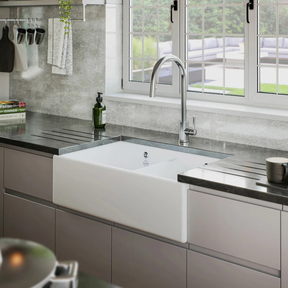 Shaws Classic Shaker 900 porcelæn dobbelt vask