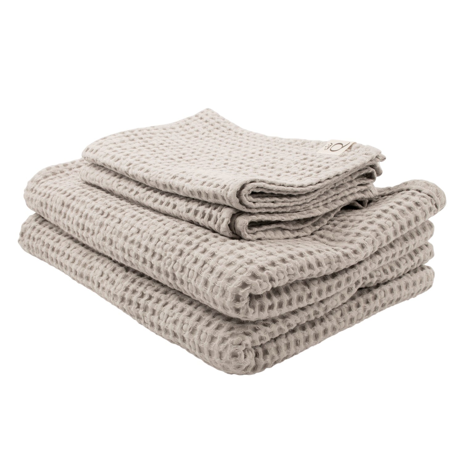 Set mit Badetuch und Handtuch Sandhammaren hellgrau