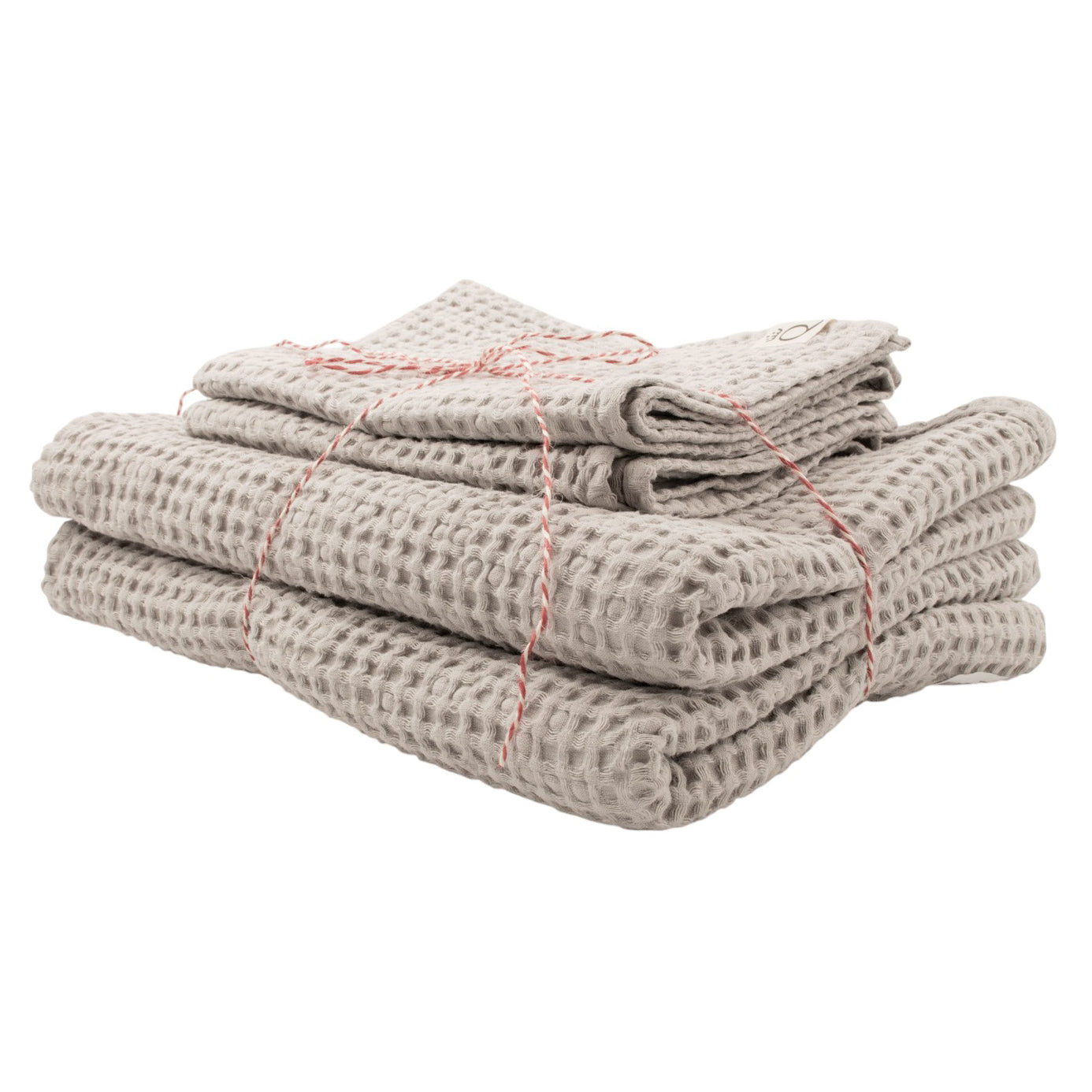 Set mit Badetuch und Handtuch Sandhammaren hellgrau