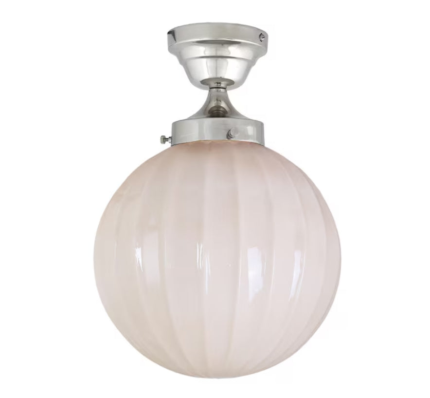 Taklampa Marit Nickel/Opal Beige Stor