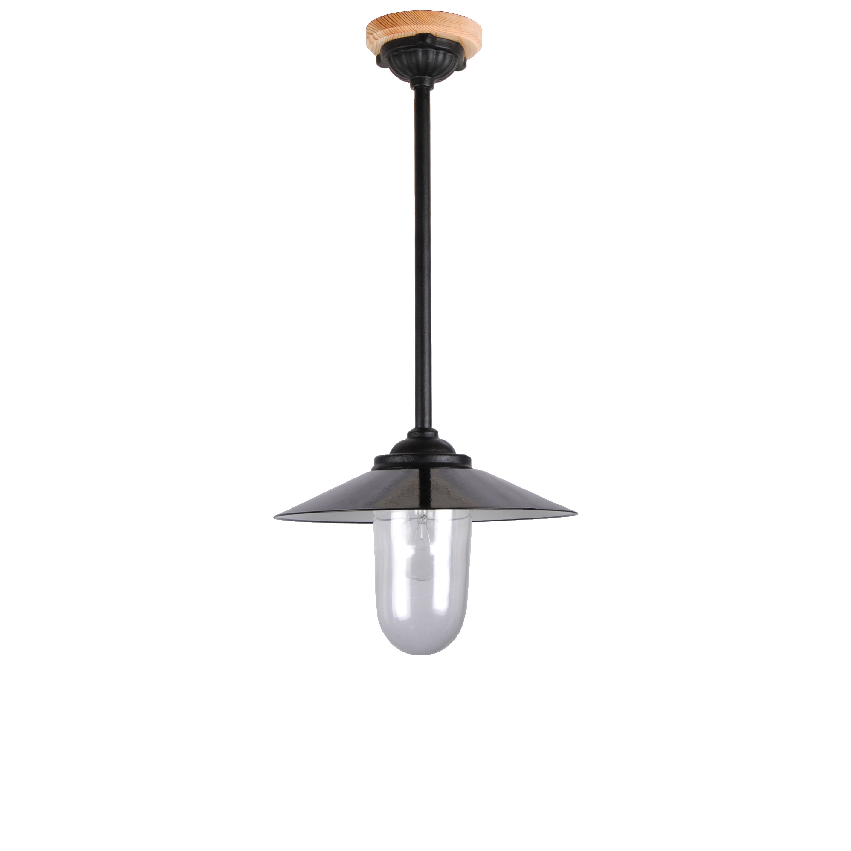 Stalllampe hängend 62 cm Schwarz