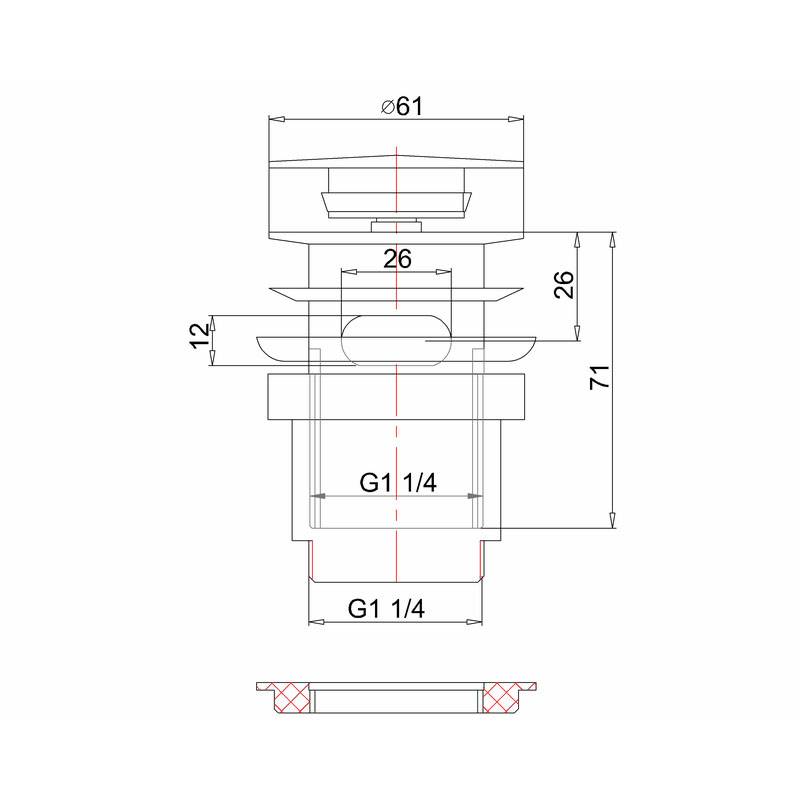 Bodenventil Chrom Burlington