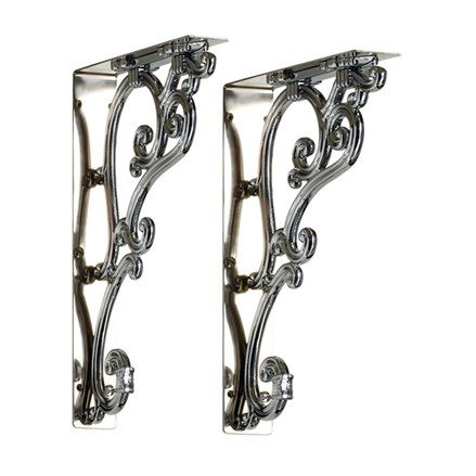 Burlington dekorativa konsoler Medium Ornate Brackets i krom, T32CHR