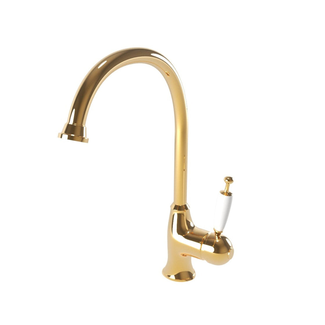 Köksblandare i mässing Oxford med svanhals