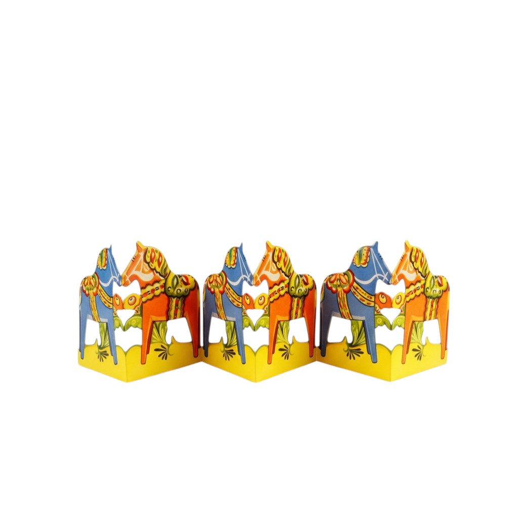 Pappersrad Dalahästar