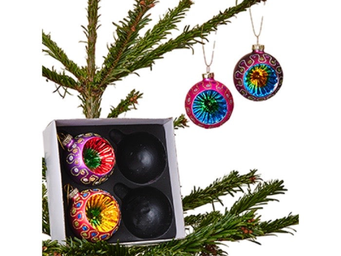 Christbaumkugeln im nostalgischen Stil – 4er-Set