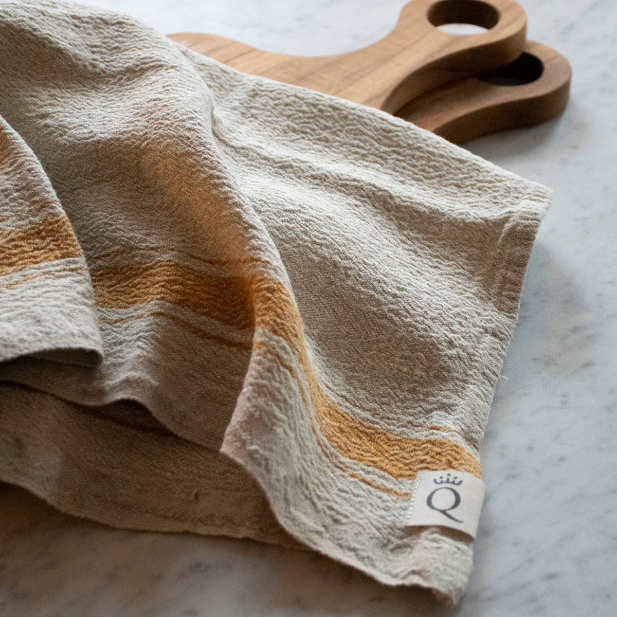 Køkkenhåndklæde Hörte natur/okre 40x65 cm