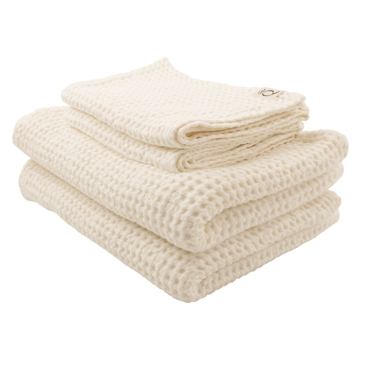 Vaffelbadehåndklæde Sandhammaren naturhvid 100x140 cm