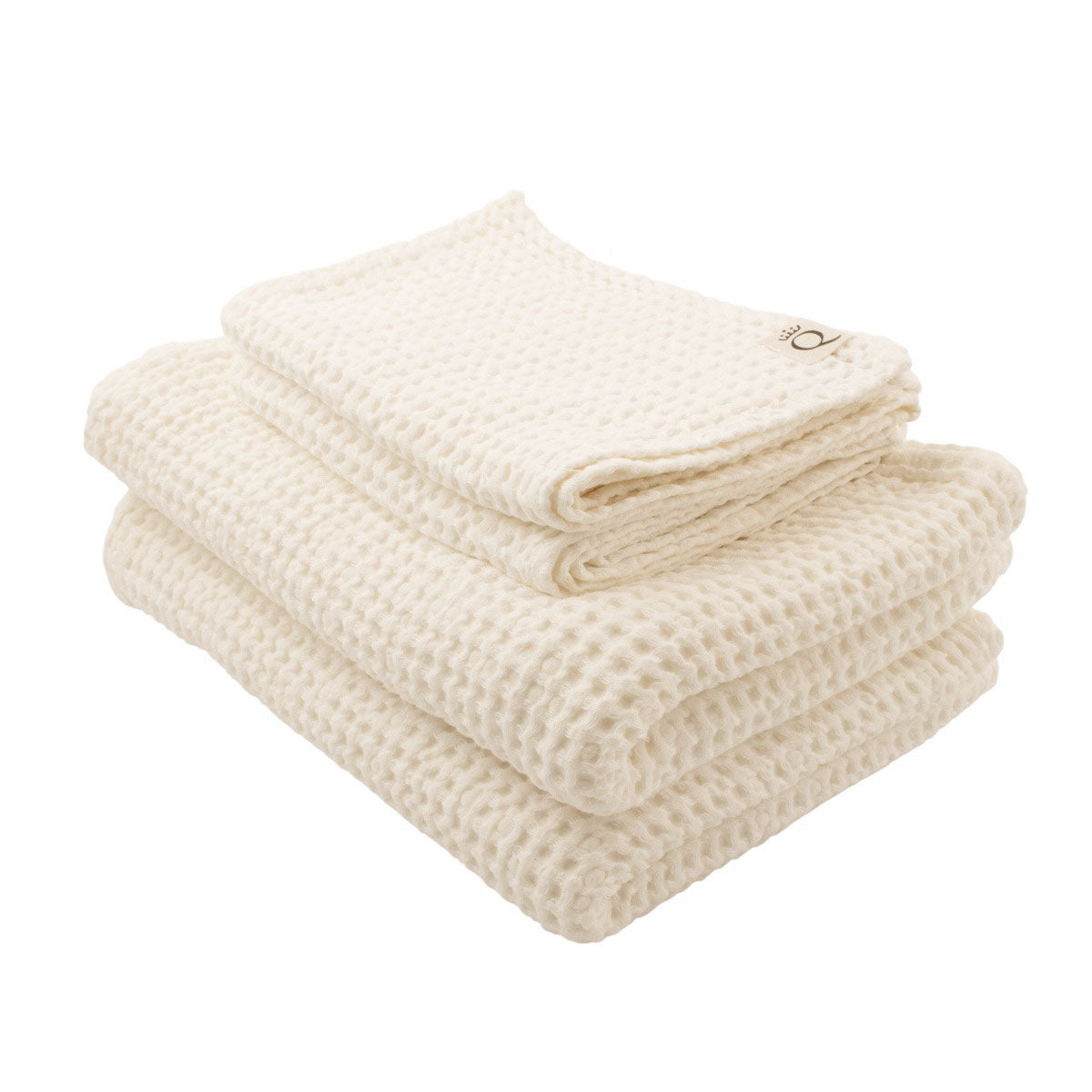 Vaffelbadehåndklæde Sandhammaren naturhvid 100x140 cm