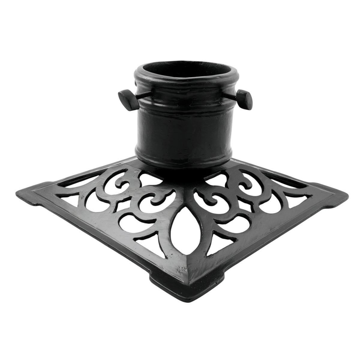 Weihnachtsbaumständer Eva, schwarzes Aluminium