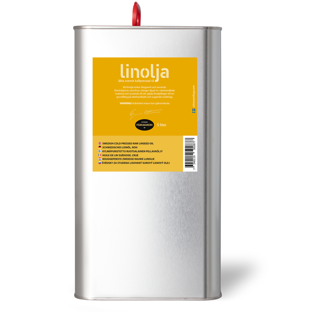 Kallpressad Rå Linolja 5L för Träskydd | Qvesarum