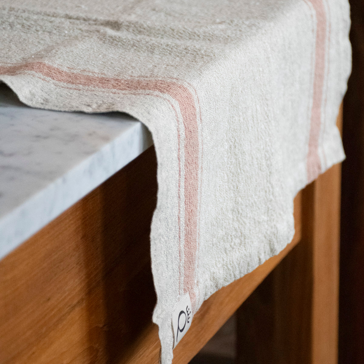 Løber i hør – Natur/Rust 40x200