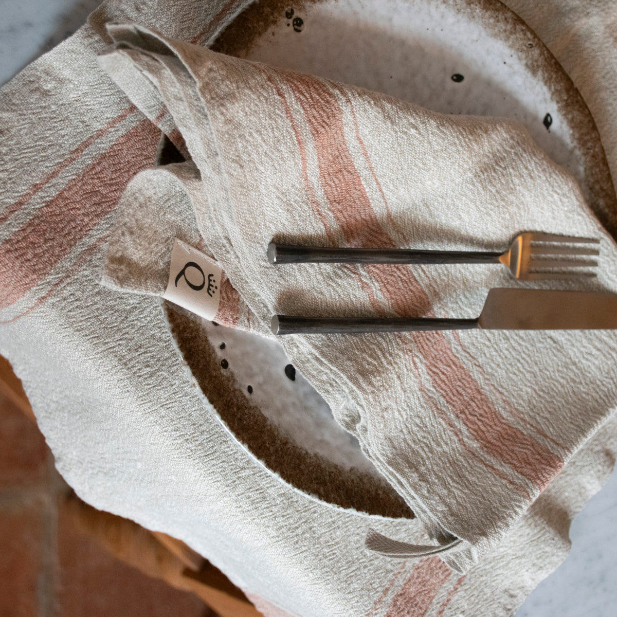 Løber i hør – Natur/Rust 40x200