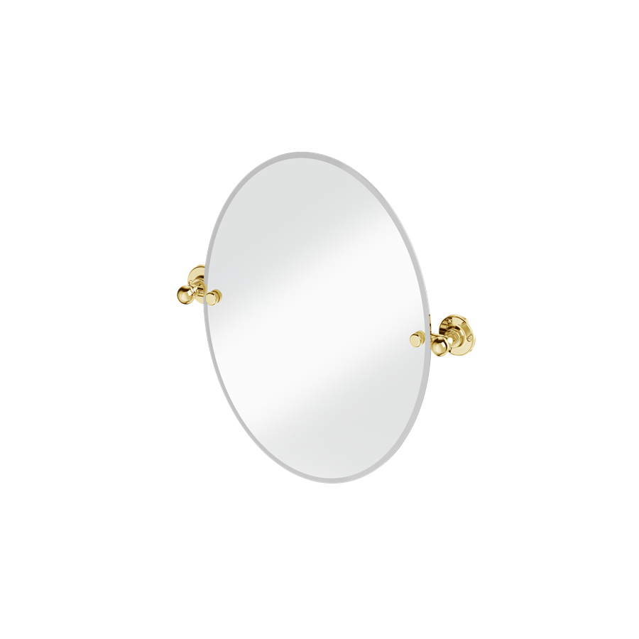 Burlington spegel oval 50x40 cm med väggfästen