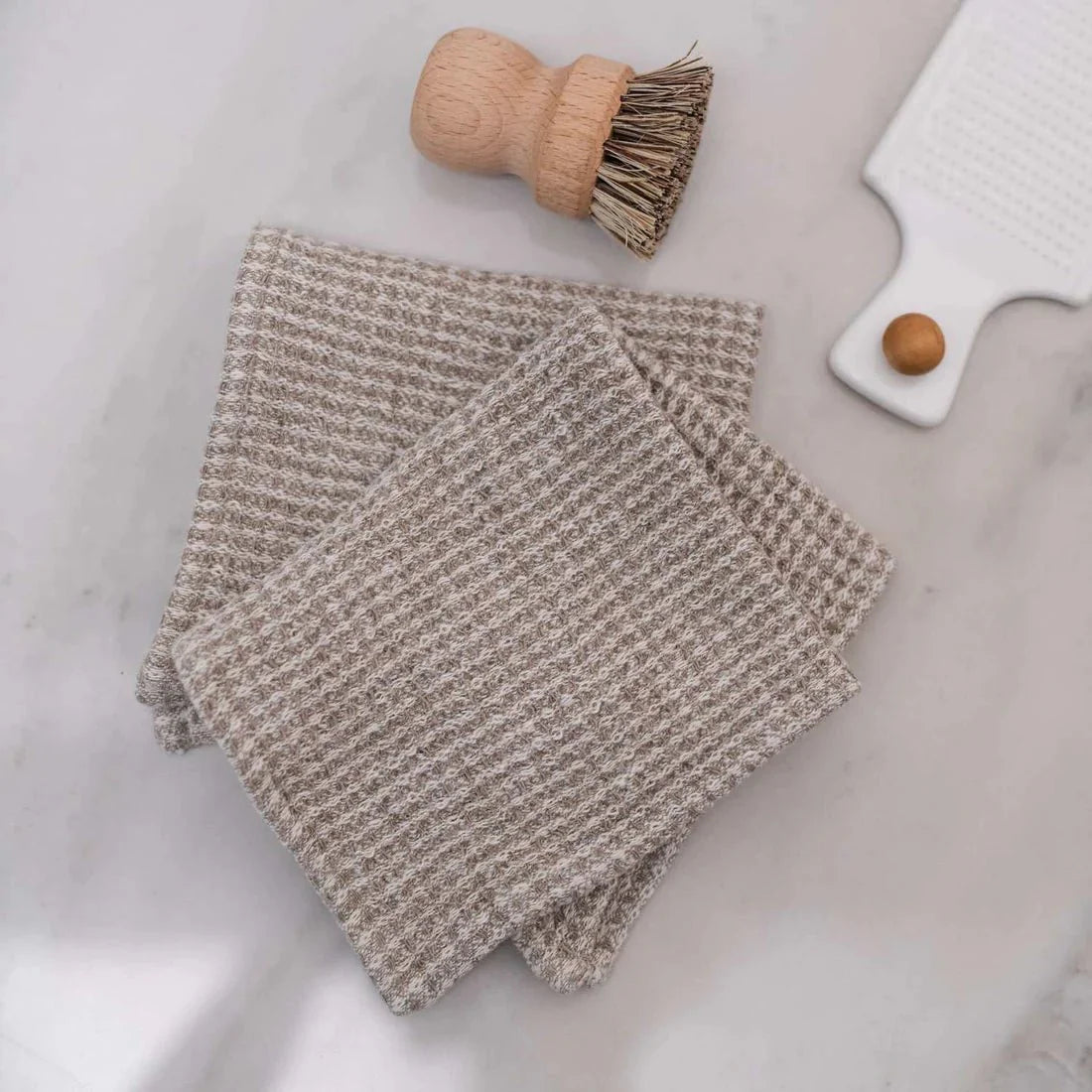 Waffel-Spültuch aus Leinen Qvesarum 26x26 cm