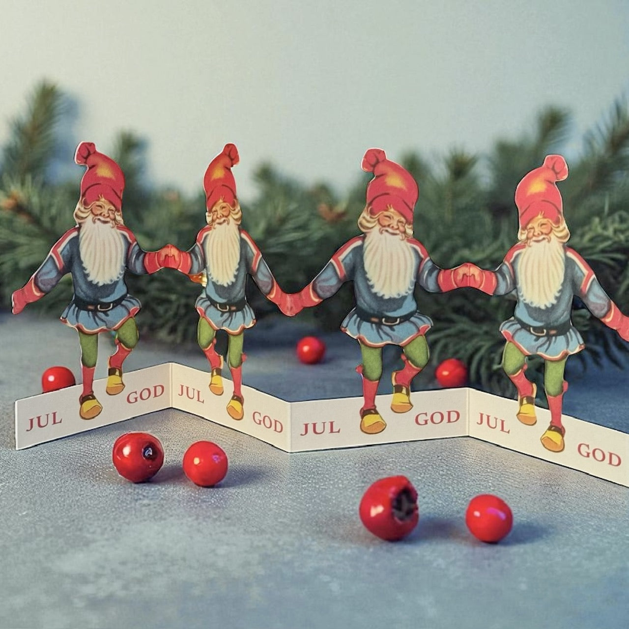 Papierlinie Weihnachtsmann Frohe Weihnachten