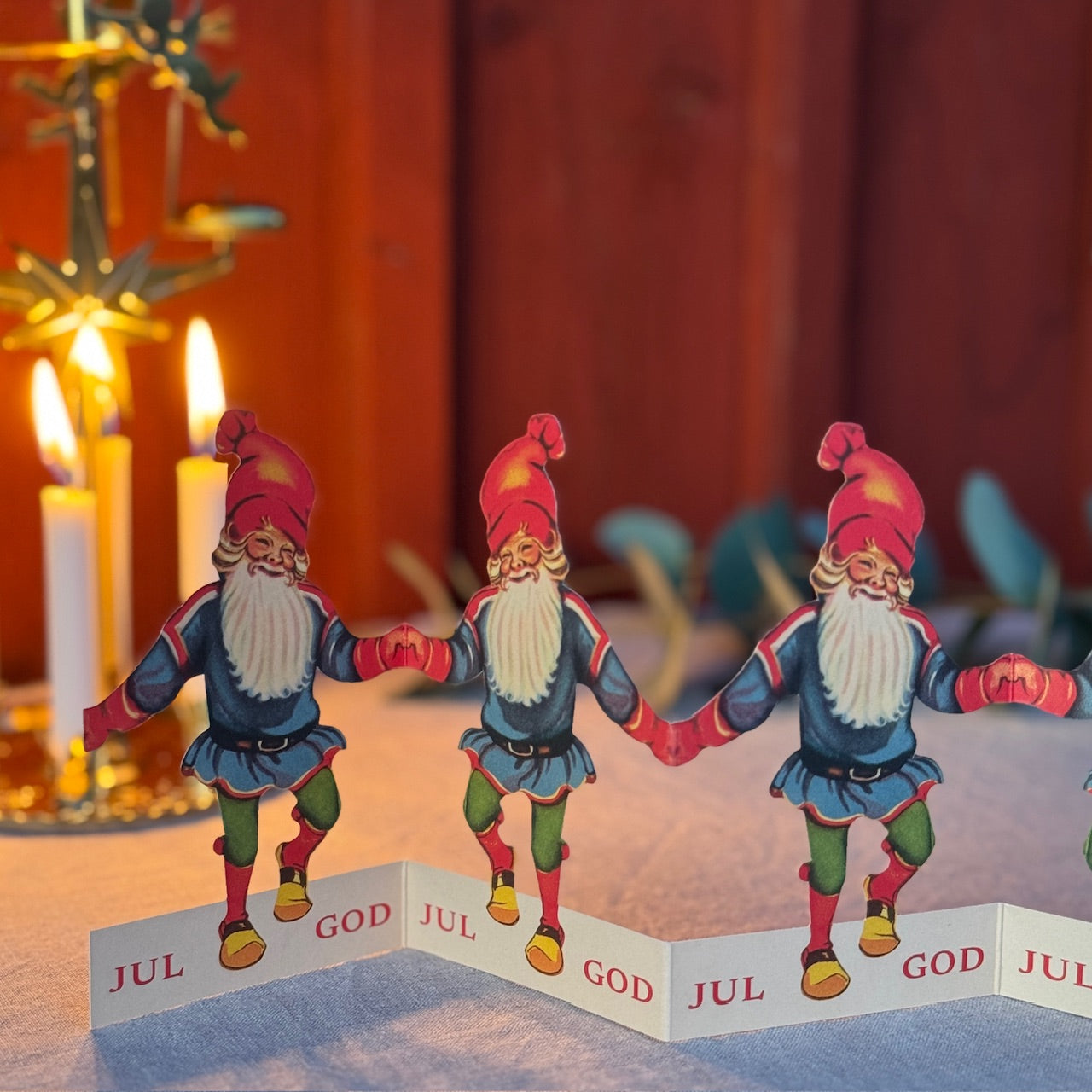 Papierlinie Weihnachtsmann Frohe Weihnachten