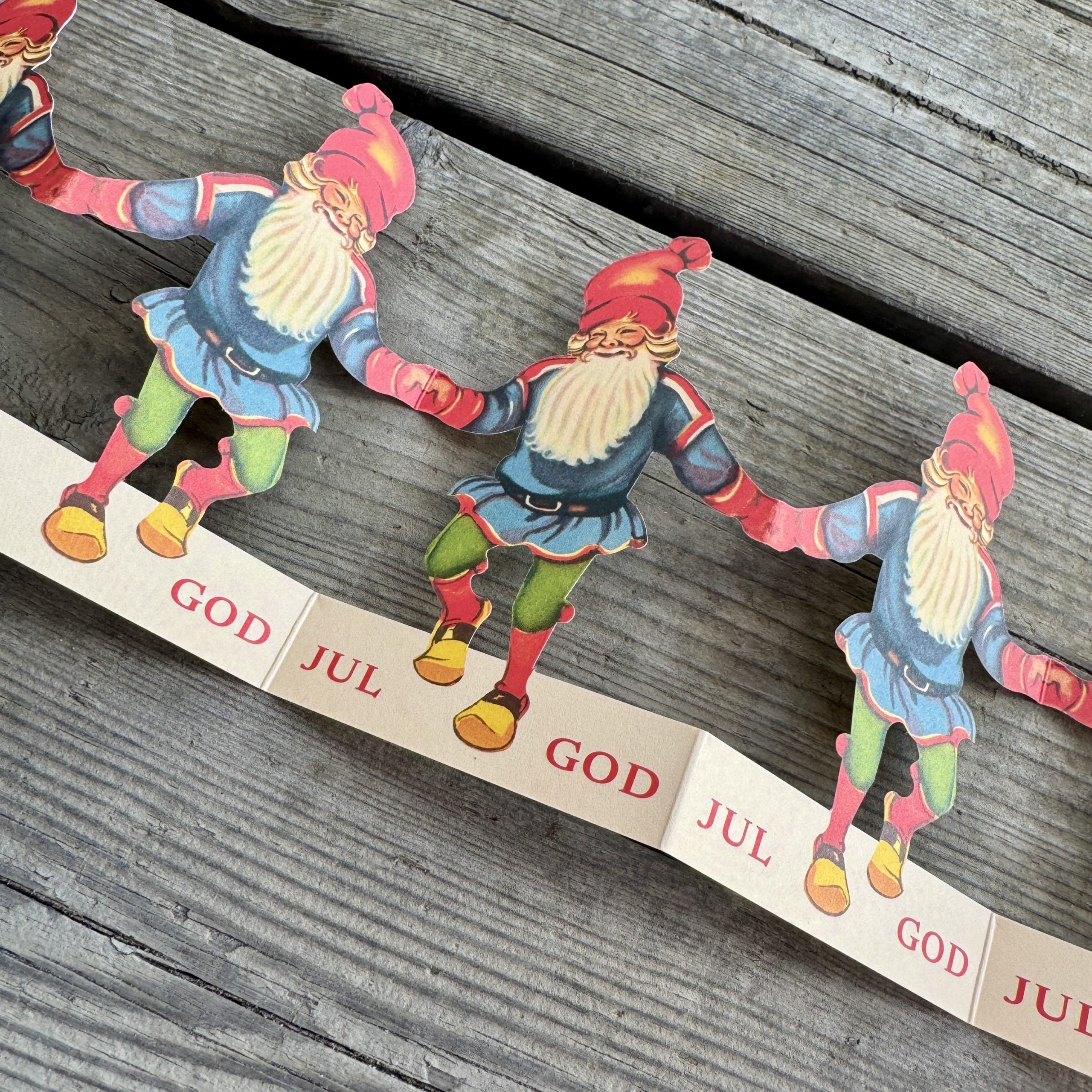 Papierlinie Weihnachtsmann Frohe Weihnachten