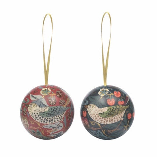 Weihnachtskugel aus Metall, 2er-Pack, William Morris