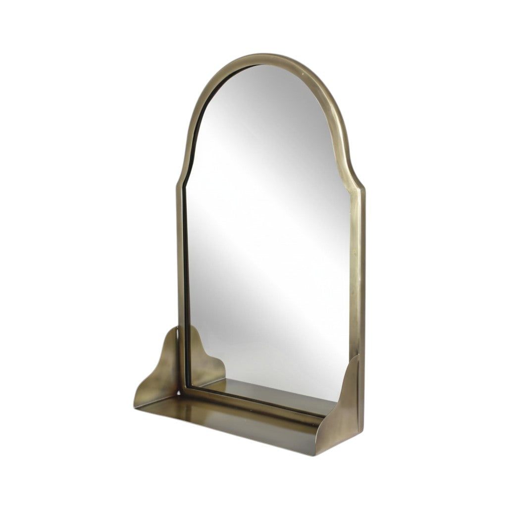 Spegel m. Hylla Antik Mässing