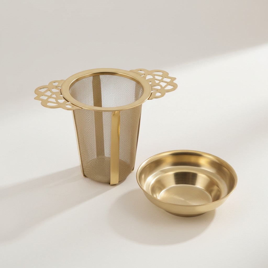 Tesil Nätmönster Guld