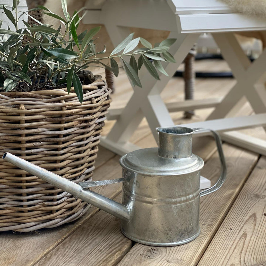 Engelsk vattenkanna i zink 2 liter med lång pip