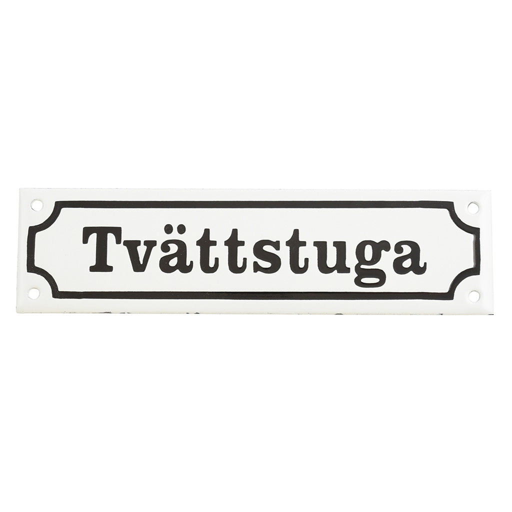 Emaljskylt Tvättstuga