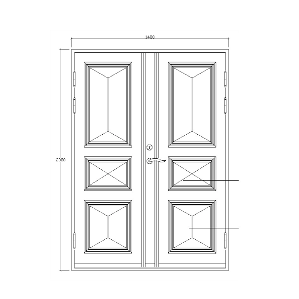 Brantevik pardörr vit 1480×2080 mm