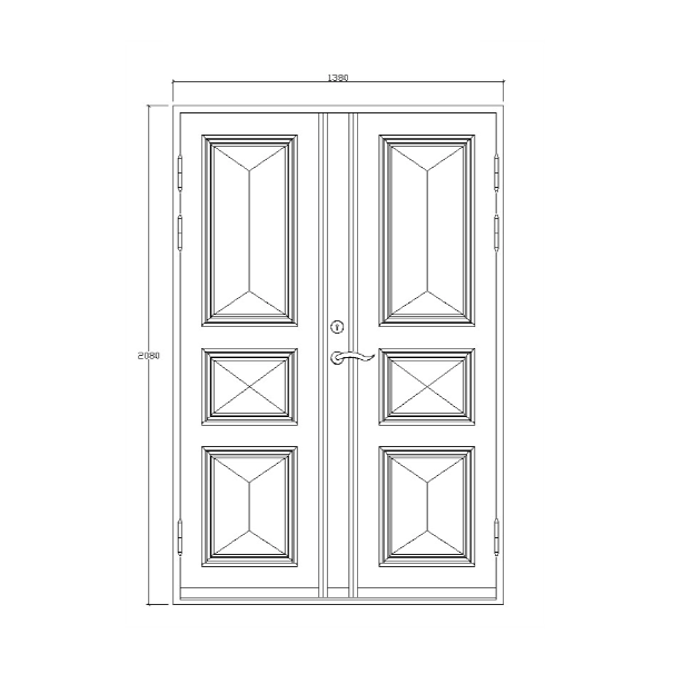 Brantevik pardörr teak 1380×2080 mm