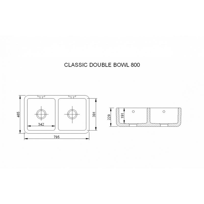 Diskho i porslin Shaws Classic Dubbelho 800