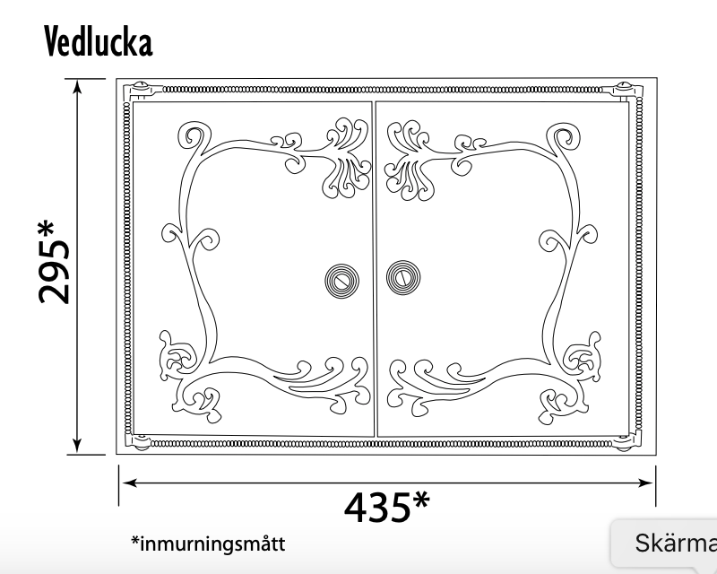 Vedlucka Westbo varmugnslucka